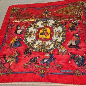 HERMES SILK SCARF IN THE "LE TEMPS DES MARIONNETTES" DESIGN